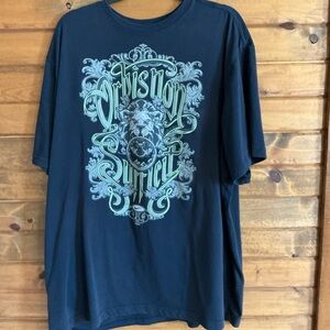 Nike Lebron James Lion T-Shirt Dri FIt Blue 4XL Short Sleeve Crew Neck